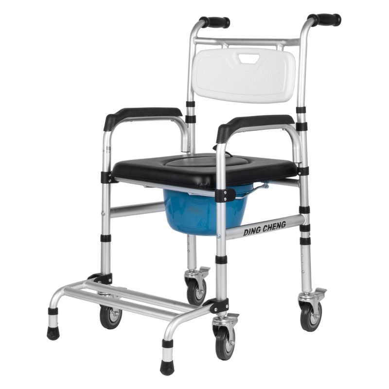 Pojazdná toaletná stolička pre seniorov Commode